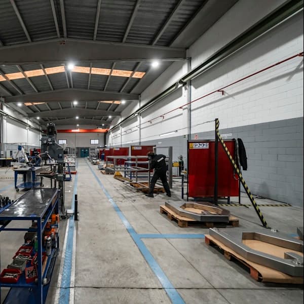 Metal production inside a working factory